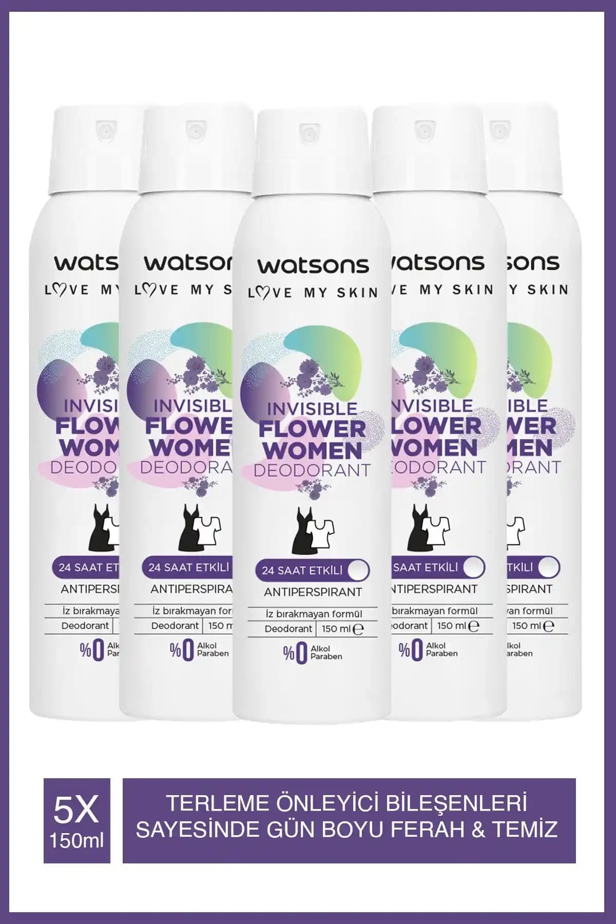 Watsons Invisible Flower 24 Saat Etkili Kadın Deodorantın Özellikleri ve Kullanım Yöntemi