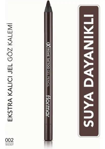 Flormar Extreme Tattoo Jel Göz Kalemleri Karşılaştırması: 010 Dusty Plum ve 002 Koyu Kahve 2