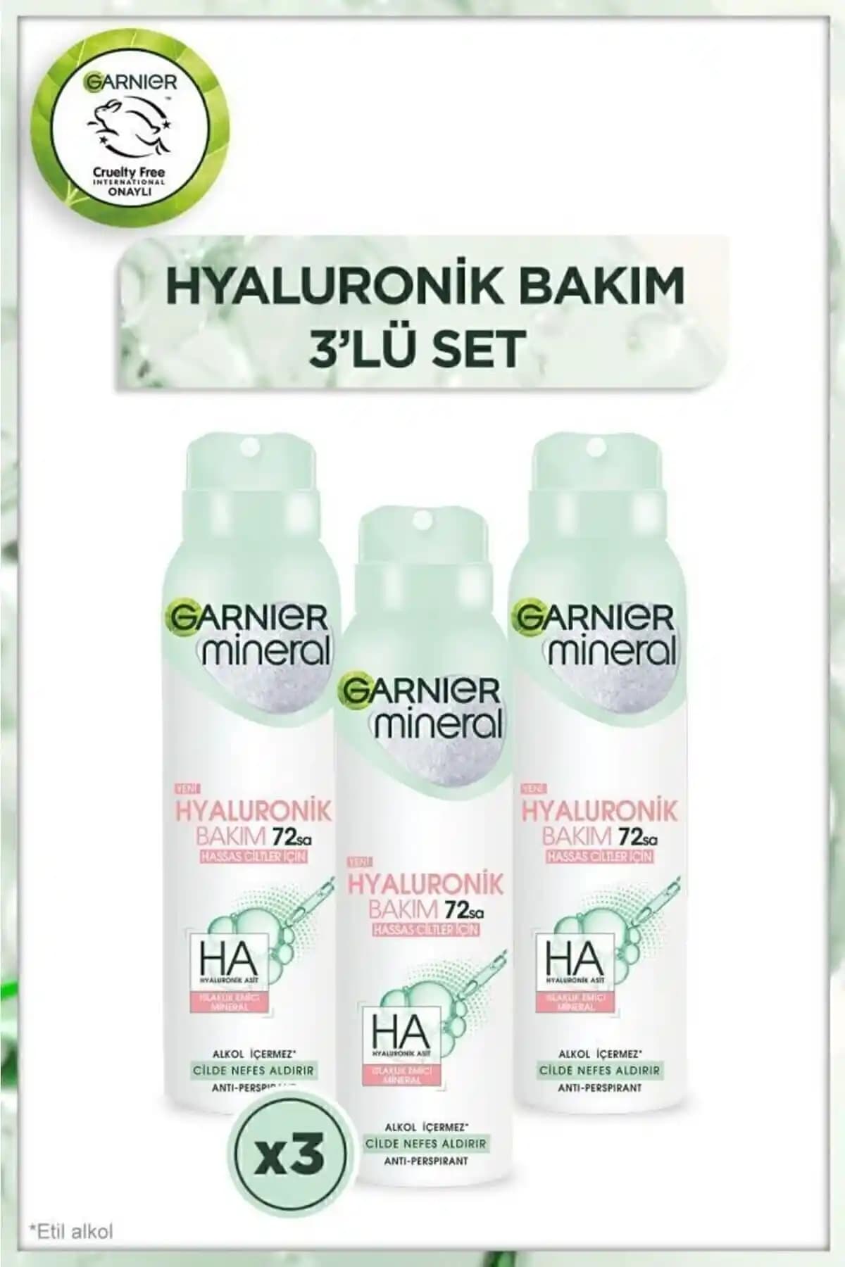 Garnier Mineral Hyaluronik Bakım Sprey Deodorant 3'lü Set İncelemesi