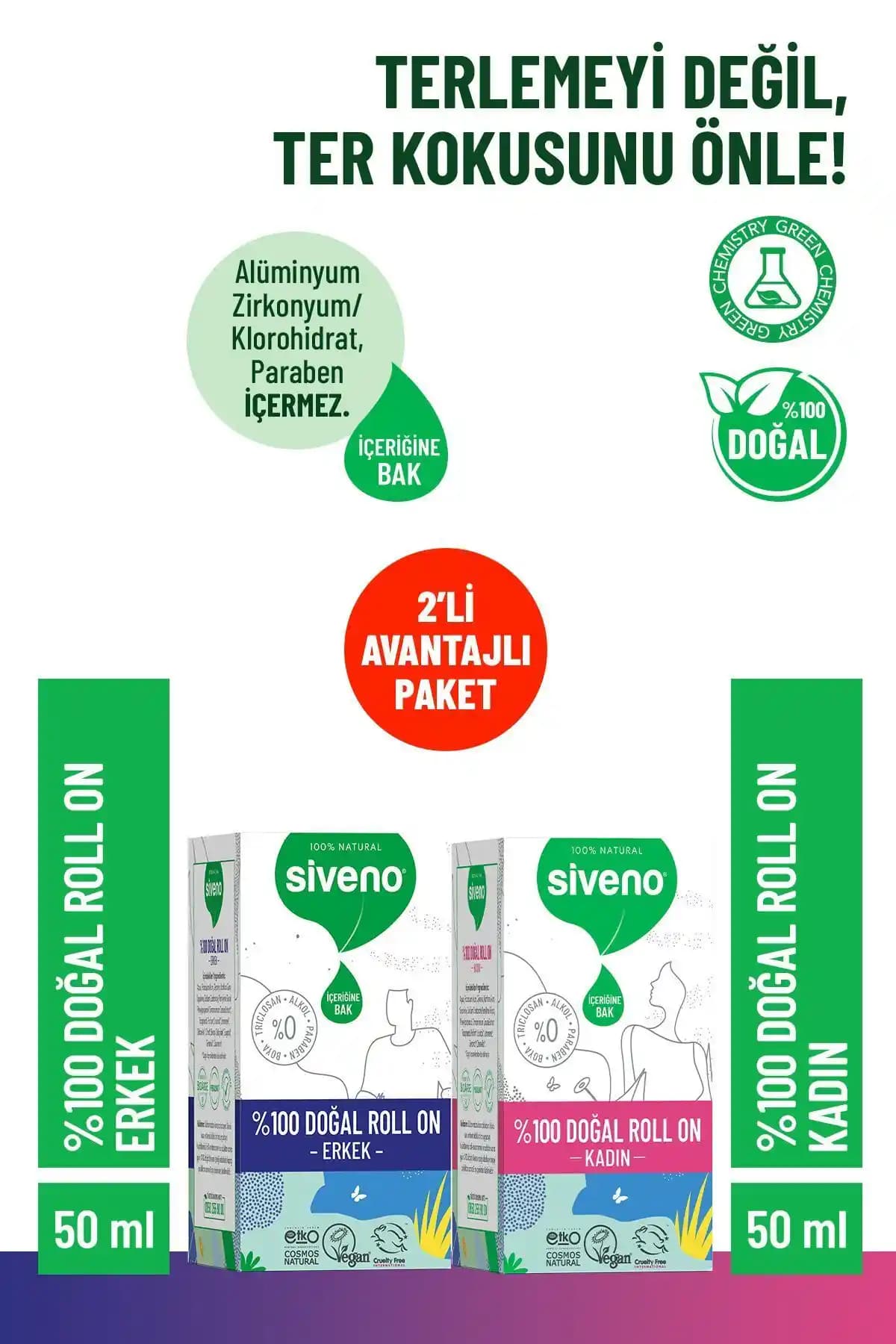 Siveno %100 Doğal Roll On Deodorant: Vegan ve Bitkisel İçeriklerle Ferahlık ve Koruma