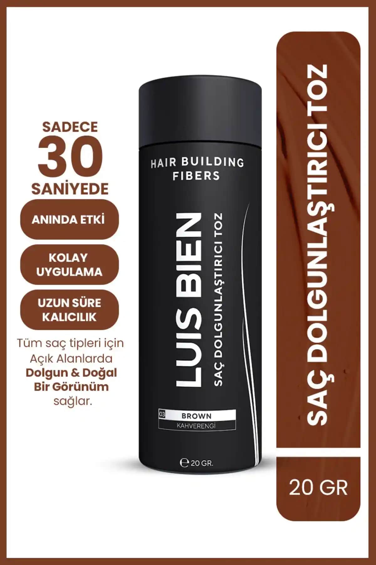 Luis Bien Saç Dolgunlaştırıcı Toz Fiber ile İnce Saçlara Dolgunluk Sağlayın