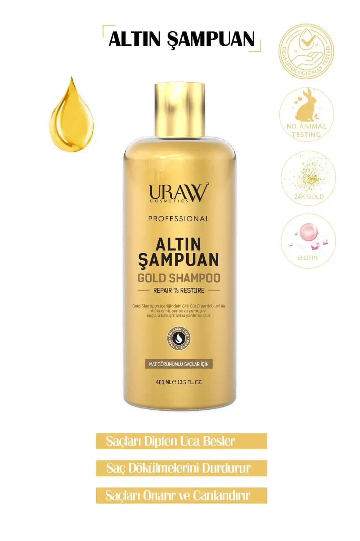 Uraw Altın Şampuan: Saç Dökülmesine Karşı Etkili ve Organik Bakım Çözümü