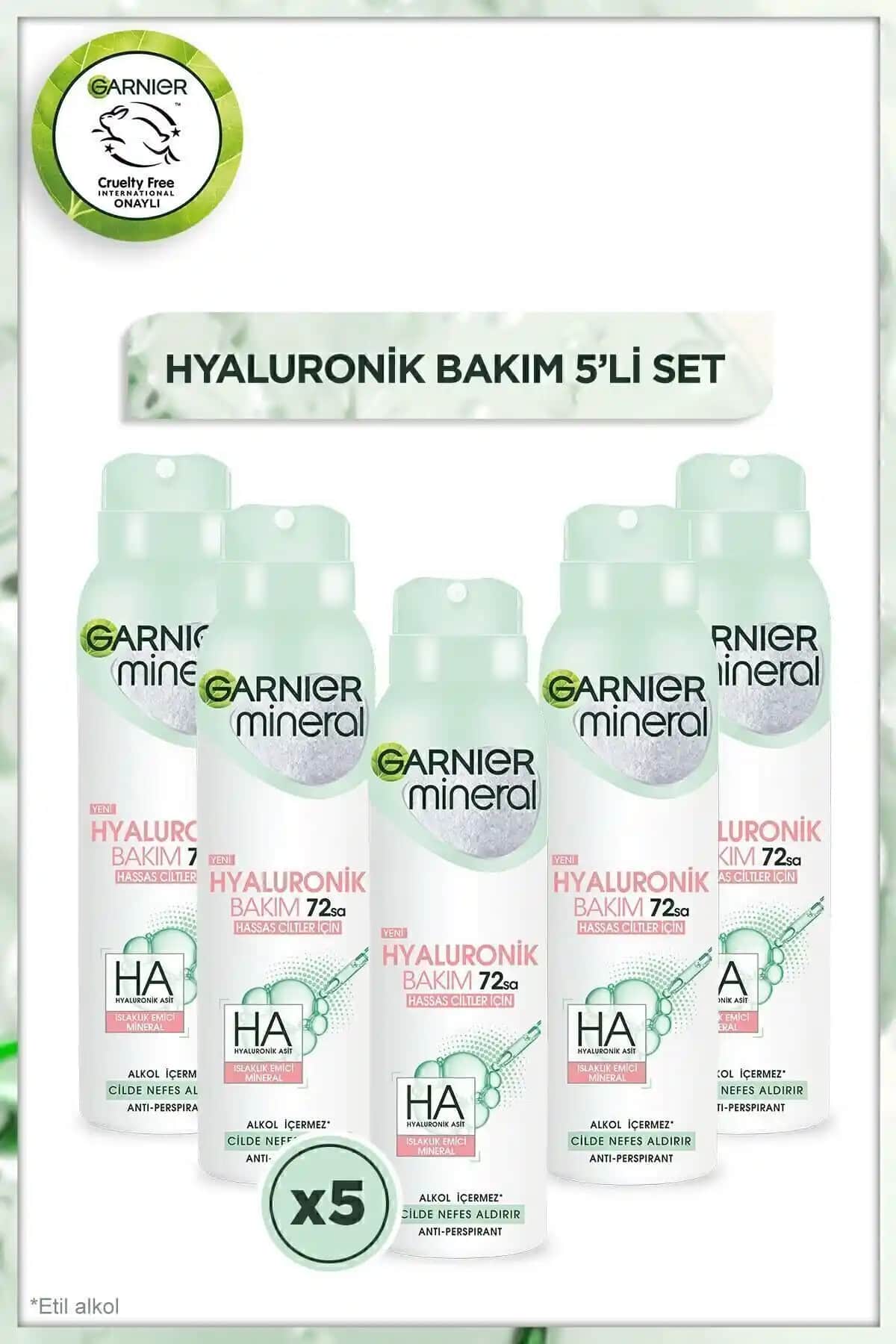 Garnier Mineral Hyaluronik Bakım Sprey Deodorant 5'li Set İncelemesi ve Özellikleri