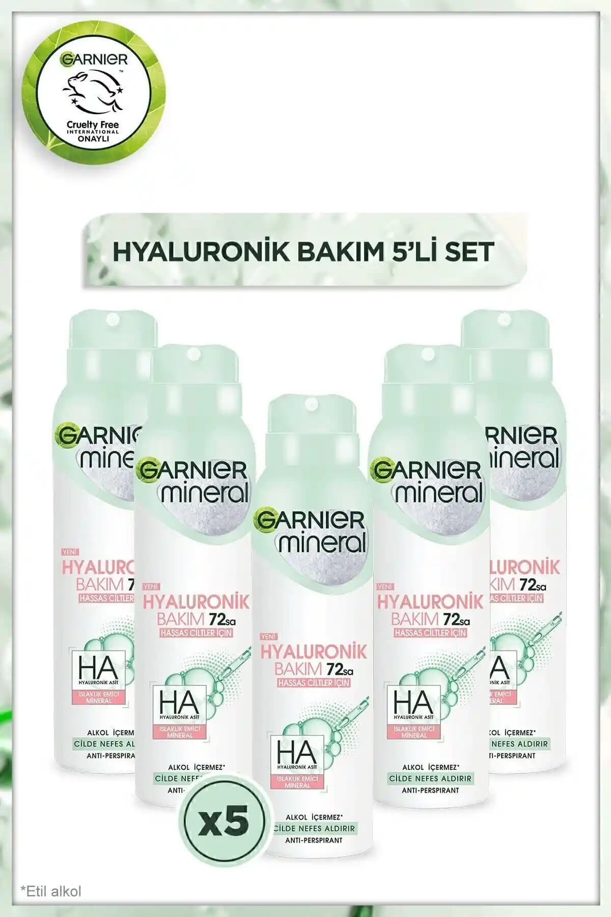 Garnier Mineral Hyaluronik Bakım Sprey Deodorant 5'li Set İncelemesi ve Özellikleri