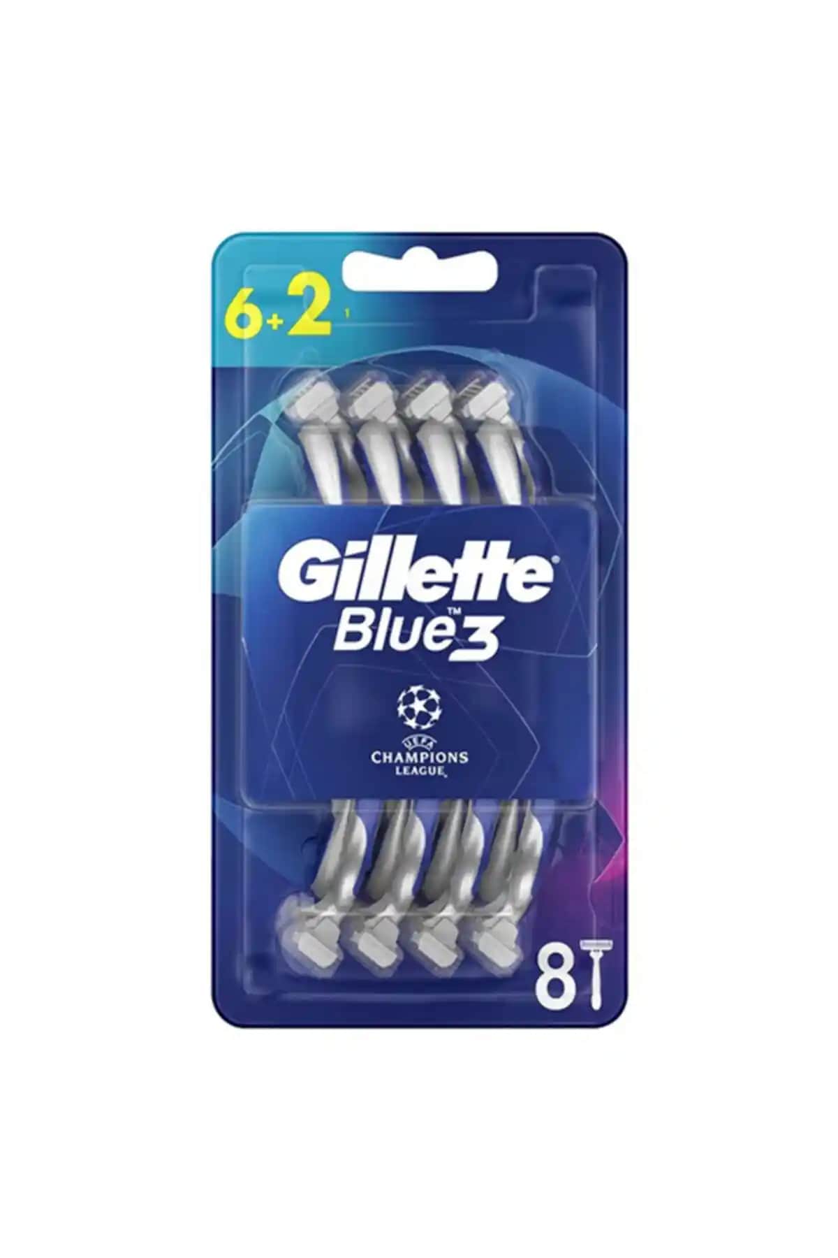 Gillette Blue3 Tıraş Bıçağı: Şampiyonlar Ligi Paketi ile Hızlı ve Hijyenik Tıraş Deneyimi