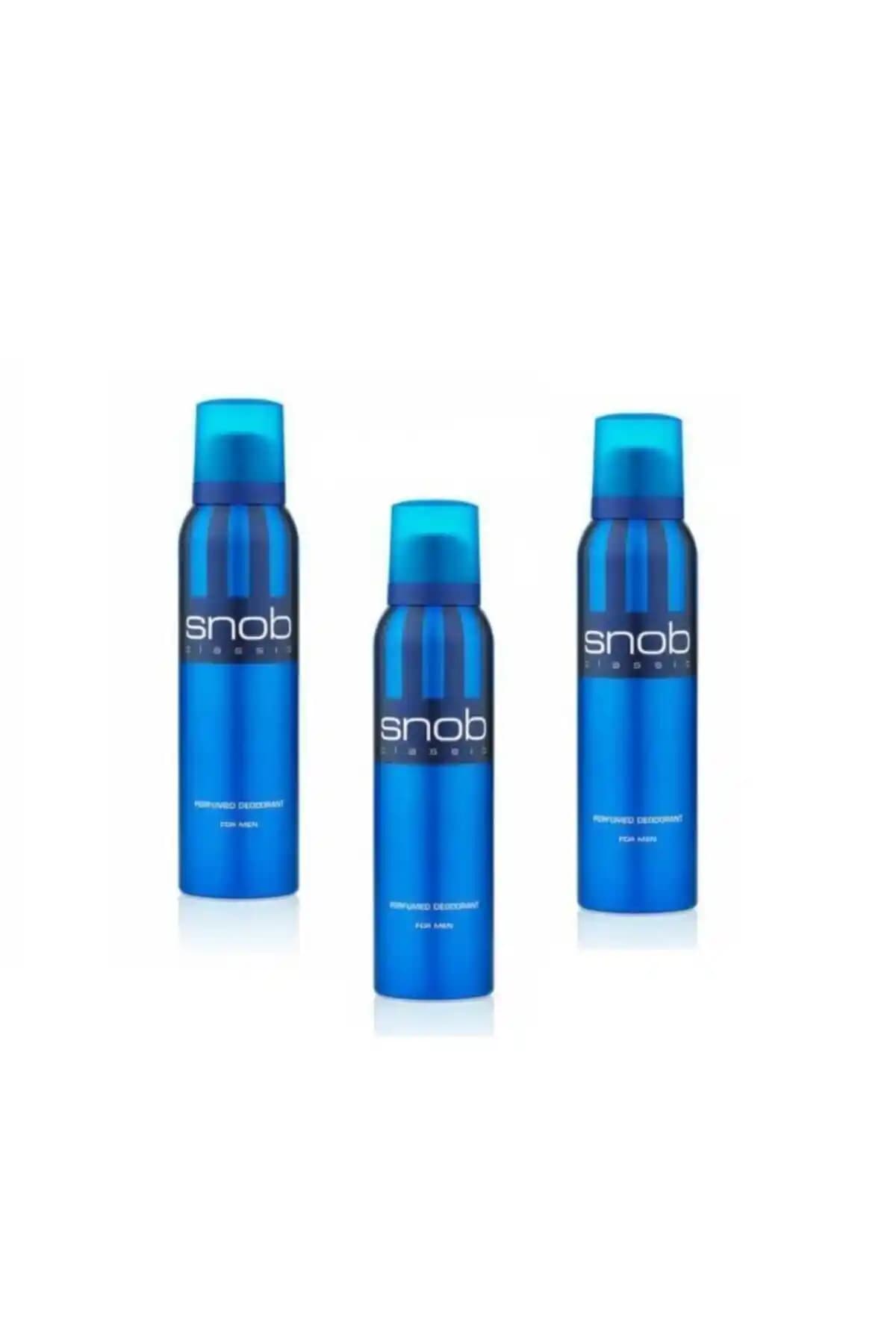 Snob For Men Classic Deodorant 150 ml Üçlü Paket: Modern ve Kalıcı Koku