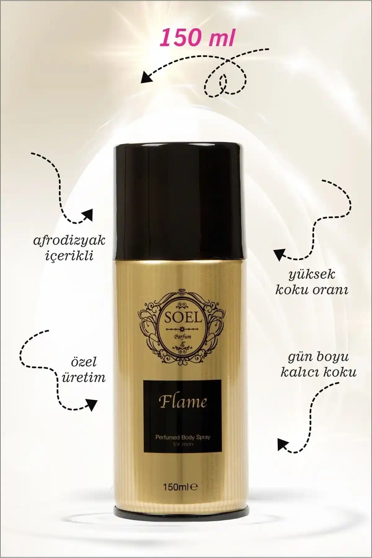 Soel Parfüm Flame Deodorant Sprey: Uzun Süreli Ferahlık ve Kalıcı Koku