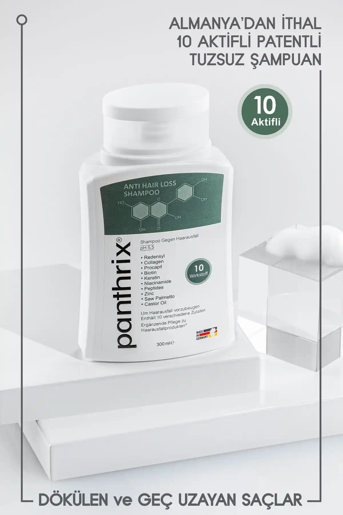 Panthrix Dökülme Karşıtı Kolajen ve Keratin İçerikli Tuzsuz Şampuan ve Faydaları