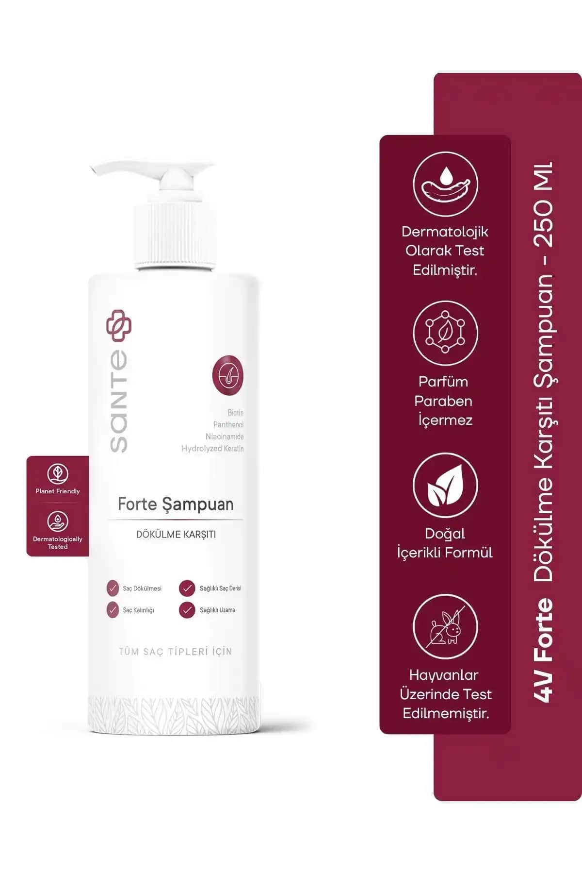 SantePlus Saç Dökülmesi Karşıtı 4V Forte Şampuan İncelemesi ve Faydaları