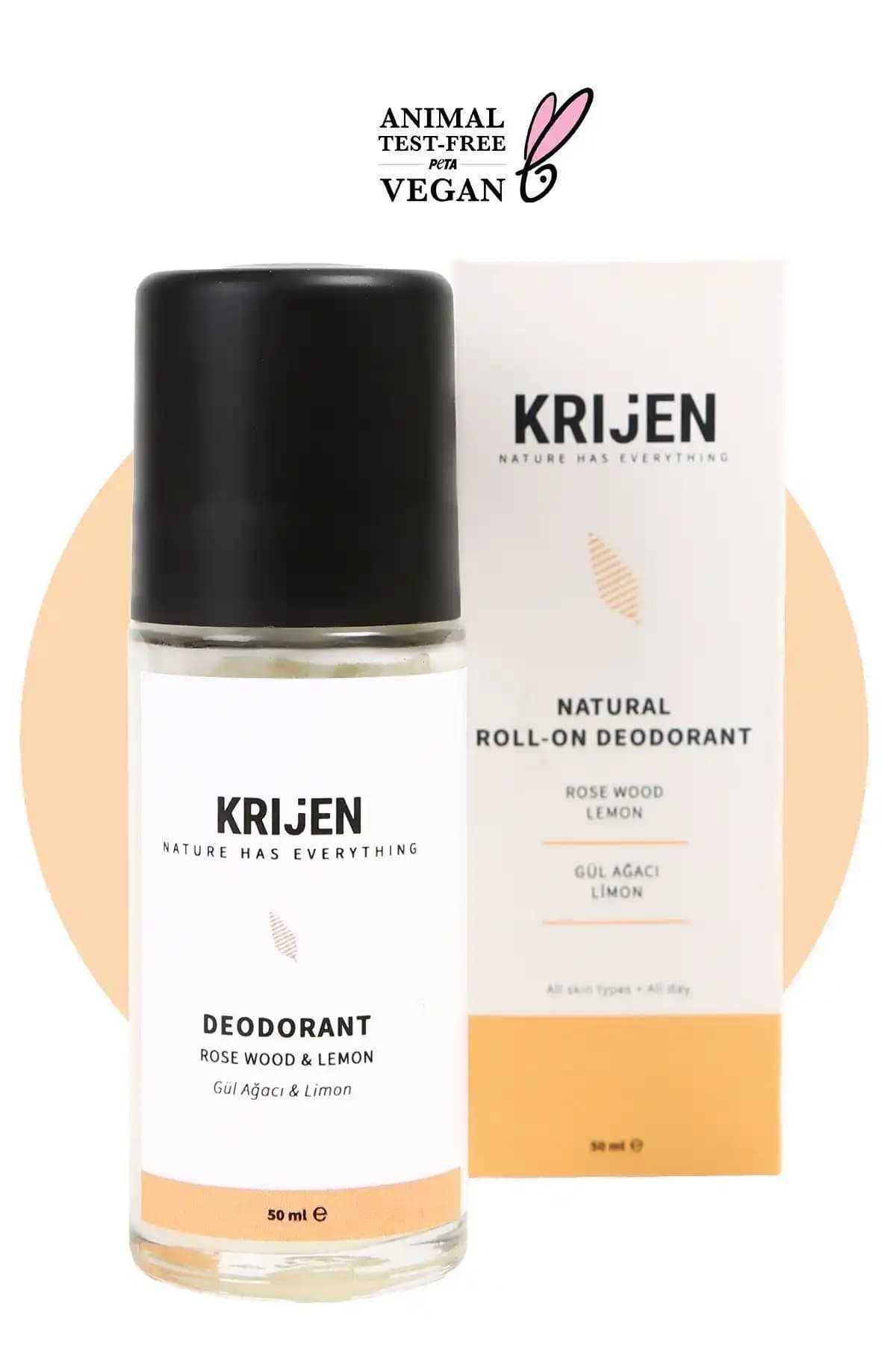 Krijen Gül Ağacı & Limon Roll-on Deodorant: Doğal İçeriklerle Ter Kokusu Önleyici