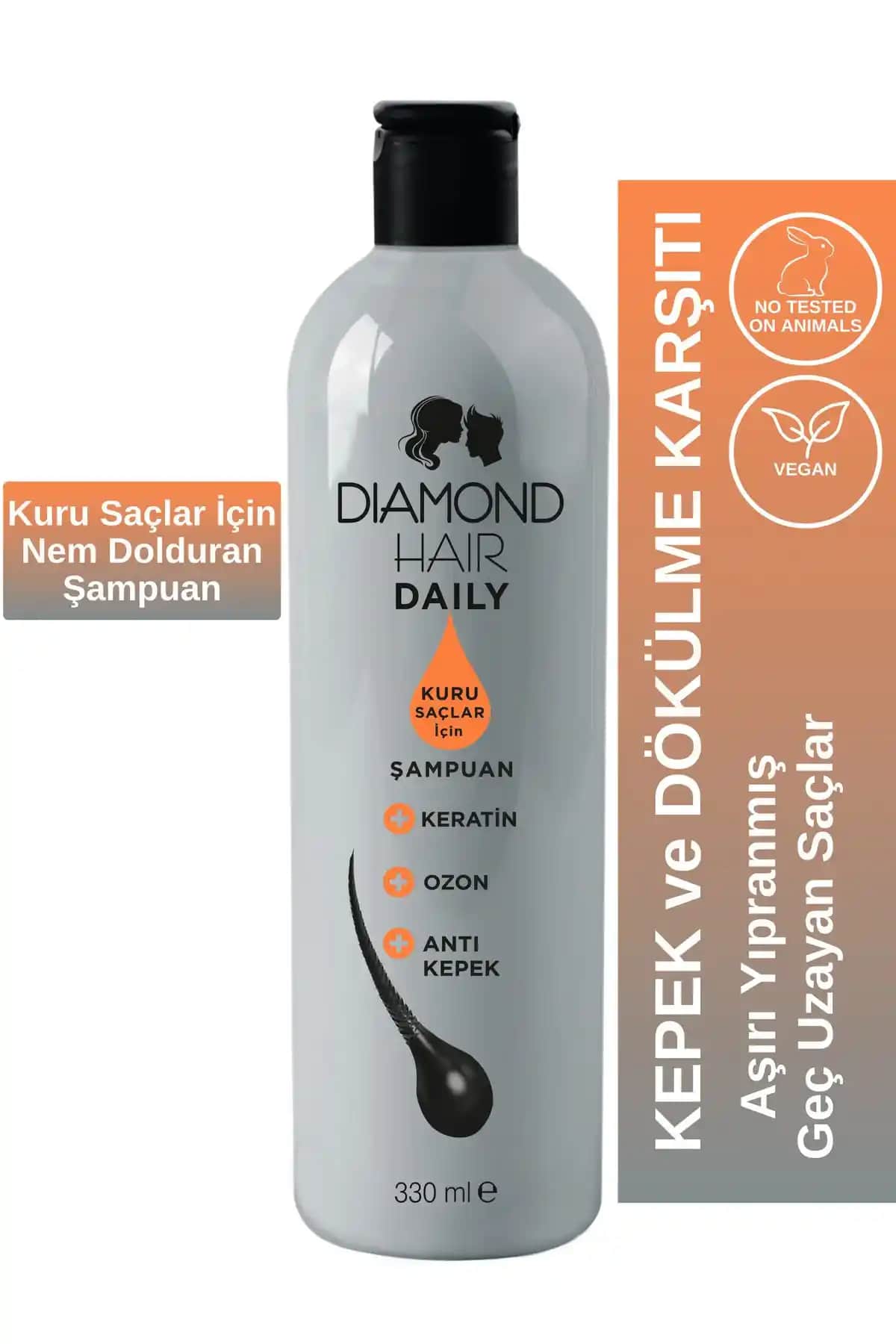 Kuru ve Kepekli Saçlar İçin Etkili Çözüm: DIAMOND HAIR Aşırı Kuru Kepekli Repair Şampuan