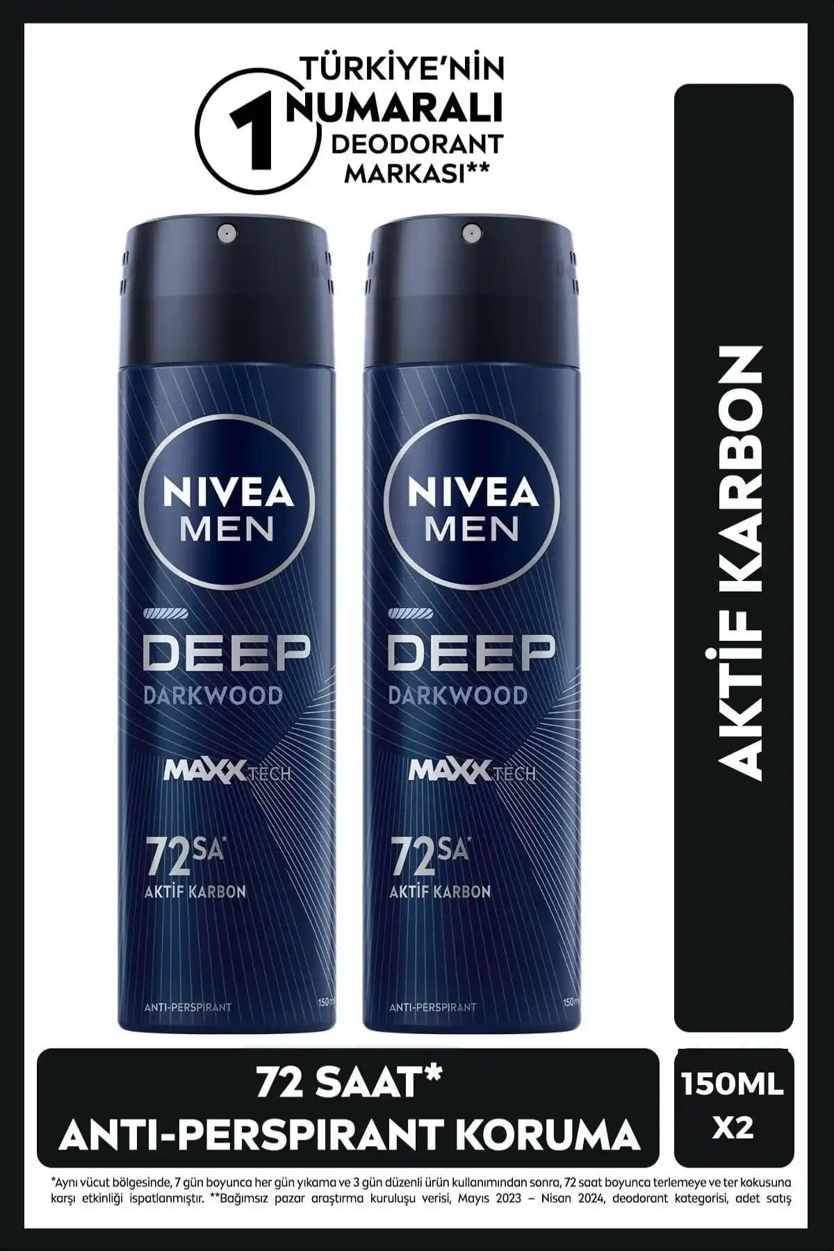 NIVEA MEN Erkek Sprey Deodorant Deep Dimension: Kaliteli ve Etkili Koruma