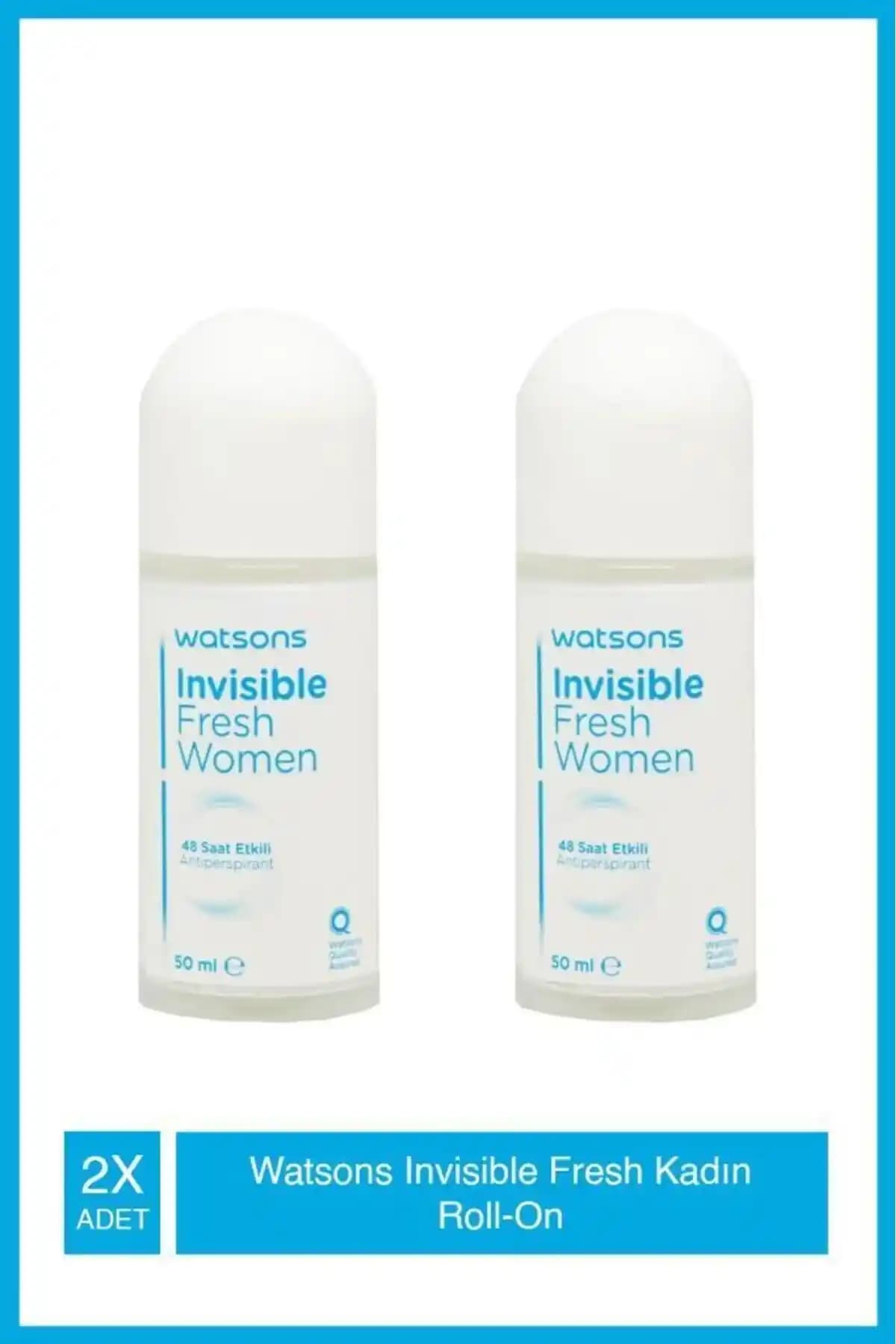 Watsons Invisible Fresh: 48 Saat Ferahlık ve Etkili Koruma Sunan Kadın Roll-On Deodorant