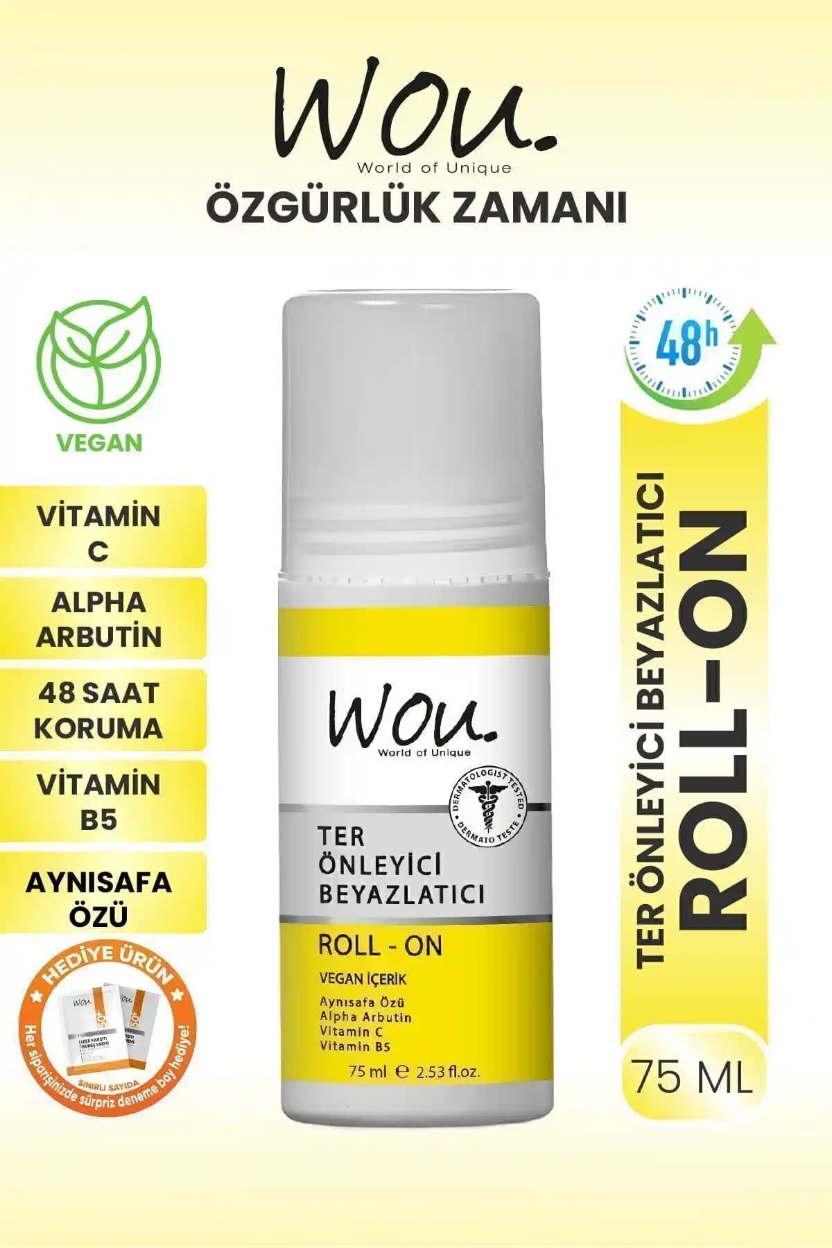 WOU World of Unique Beyazlatıcı Roll-on Deodorant İncelemesi ve Özellikleri