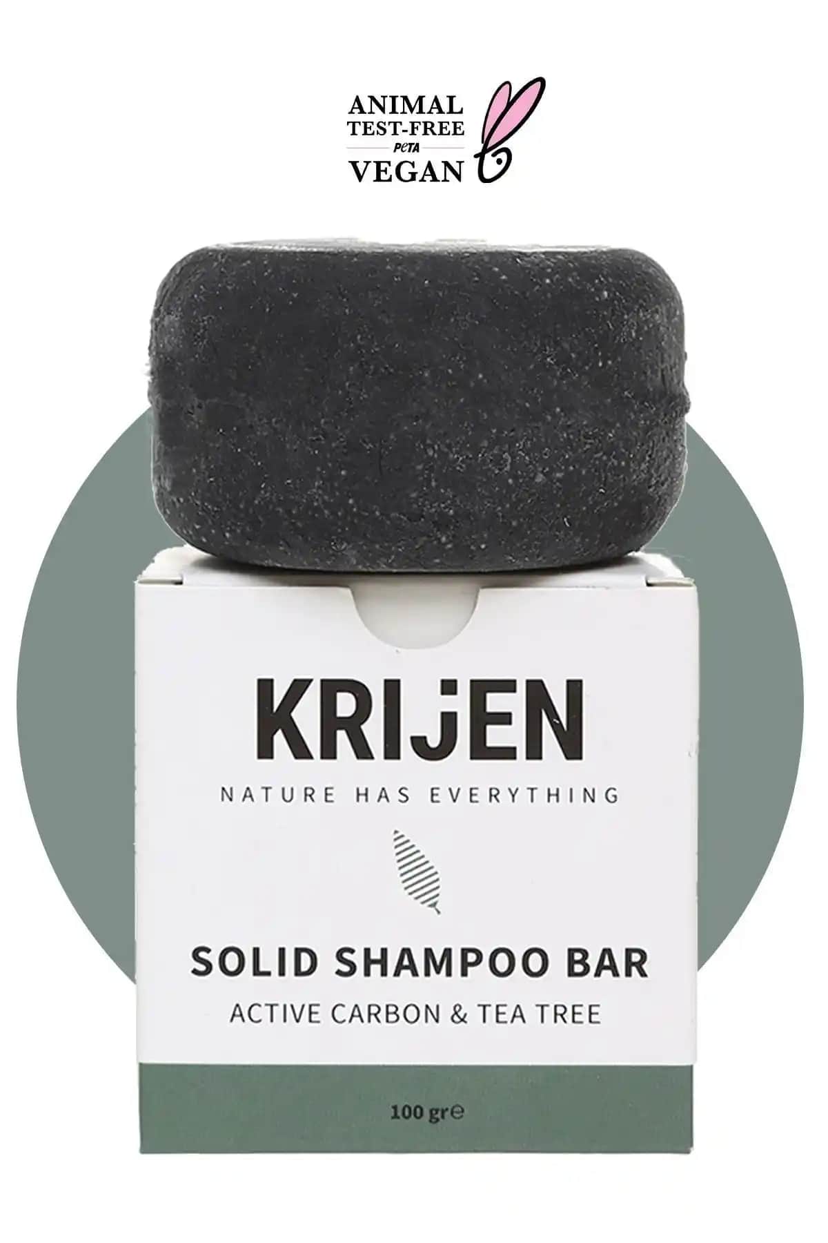 Krijen Aktif Karbon ve Çay Ağacı Katı Şampuanı: Yağlı Saçlar İçin Derinlemesine Temizlik