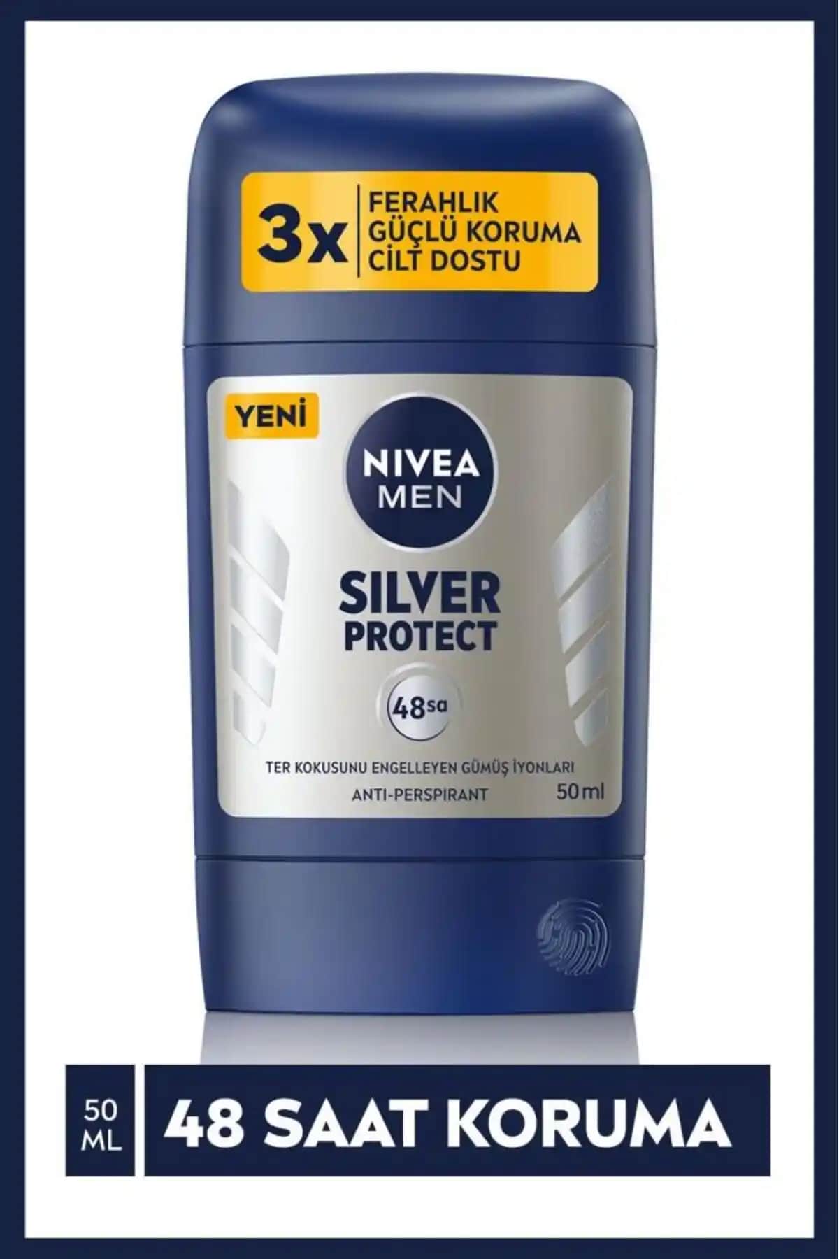 NIVEA Men Erkek Stick Deodorant Silver Protect: Ferah ve Etkili Koruma Sağlar