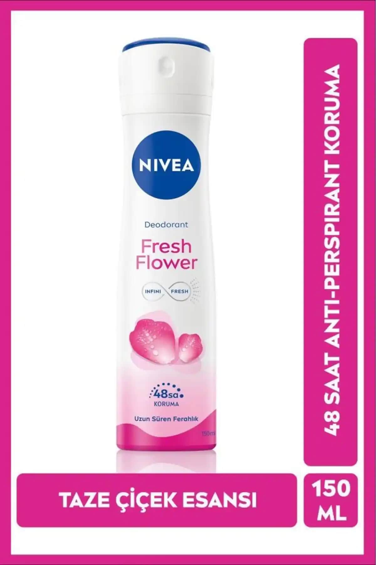 NIVEA Kadın Sprey Deodorant Fresh Flower: Cilt Dostu Ferahlatıcı Koruma Ürünü