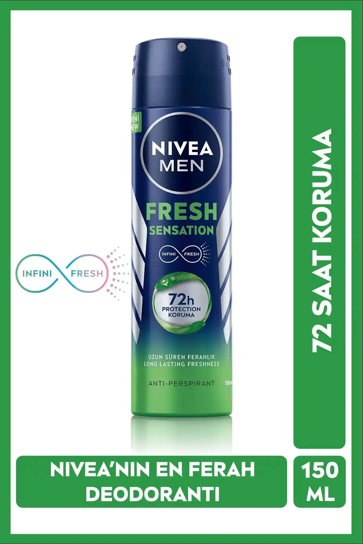 NIVEA Men Fresh Sensation: Uzun Süreli Ferah Koku ve Koruma Sağlayan Deodorant