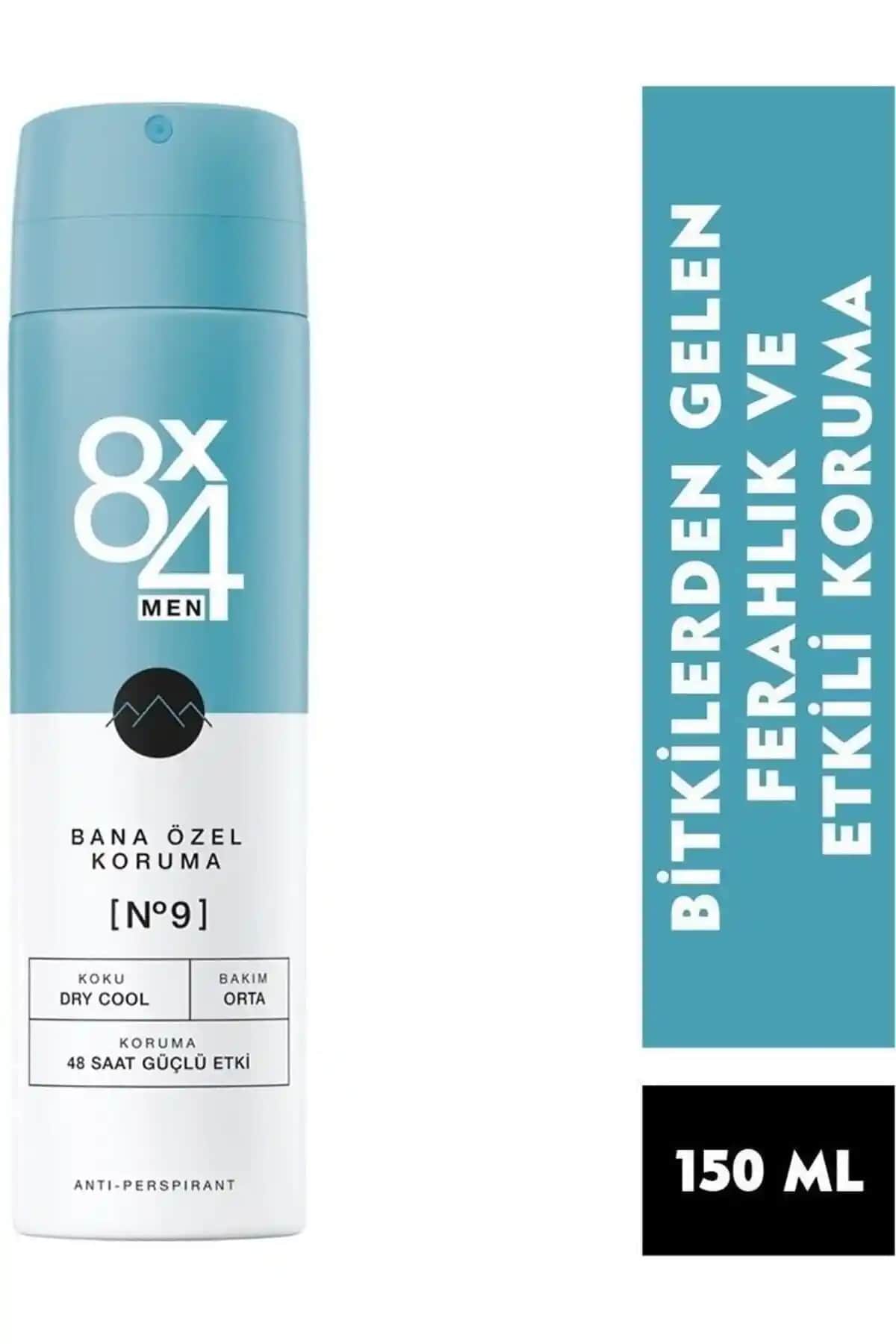 8x4 Men Deodorant Spray No.9: Ferahlatıcı ve Kalıcı Koruma Sunan Bir Ürün