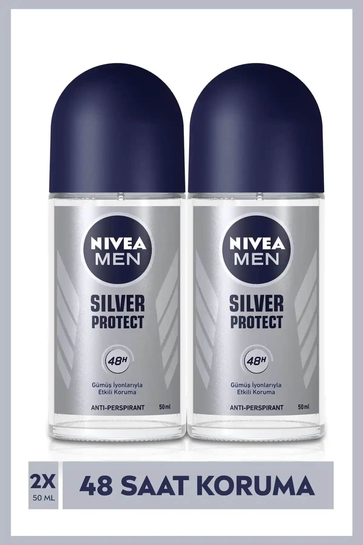 NIVEA Men Silver Protect Erkek Deodorant Roll-On: Temiz ve Güvenilir Koruma