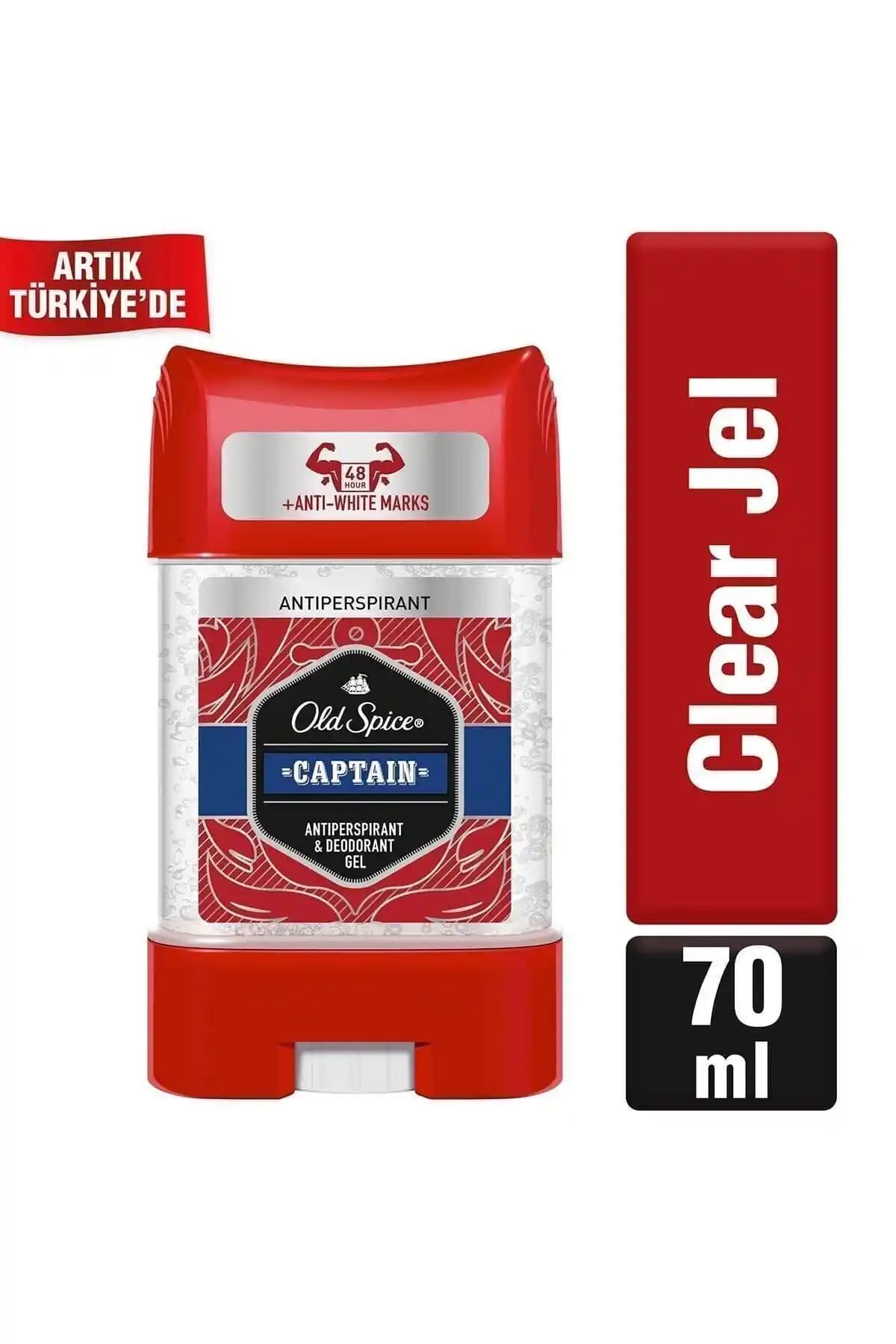 Old Spice Captain Clear Gel: Terleme Önleyici ve Ferahlatıcı Erkek Deodorantı
