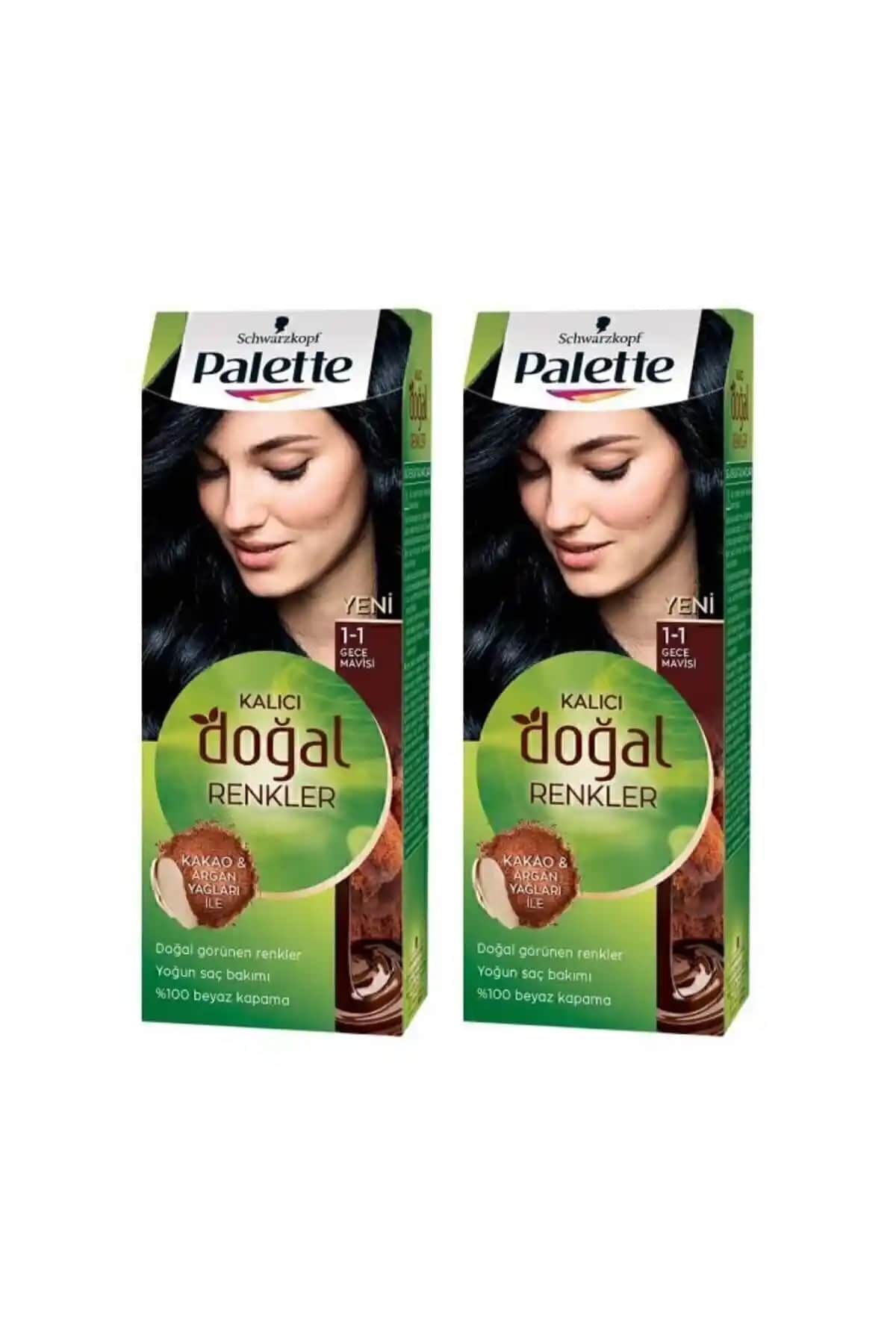 Palette Kalıcı Doğal Renkler: Gece Mavisi Saç Boyasında Amonyaksız Formül