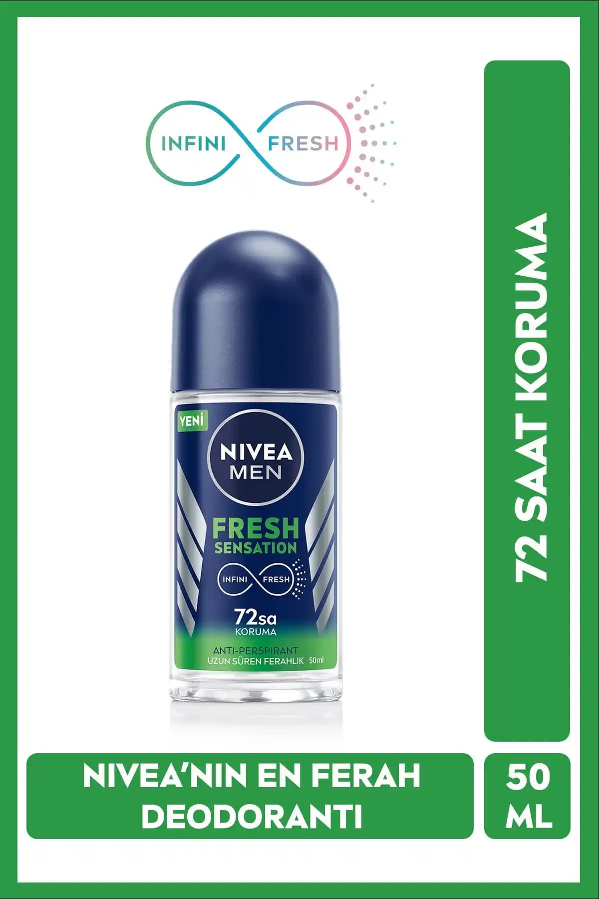 NIVEA Men Fresh Sensation Roll-on Deodorant: Tazelik ve Koruma Sağlayın