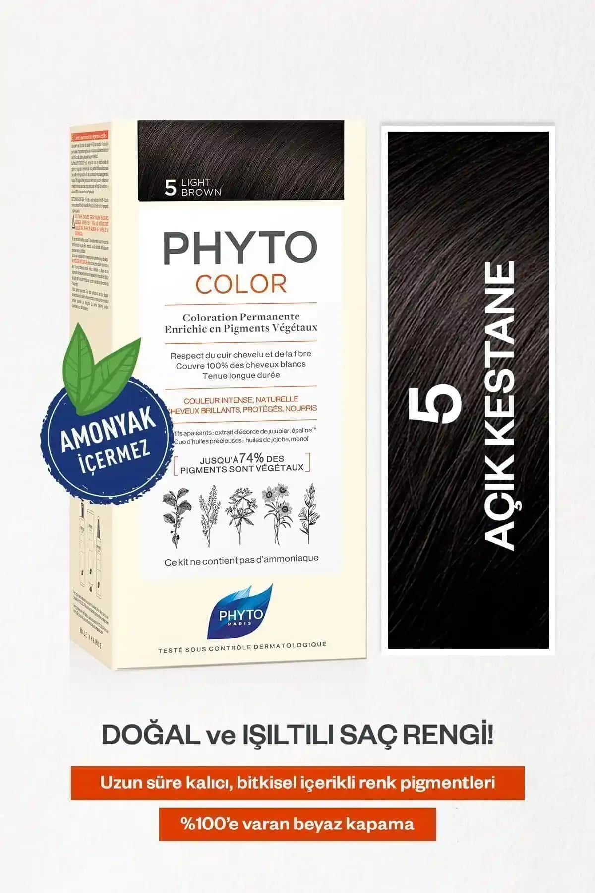 Phyto Phytocolor 5 Açık Kestane Amonyaksız Kalıcı Bitkisel Saç Boyası İncelemesi