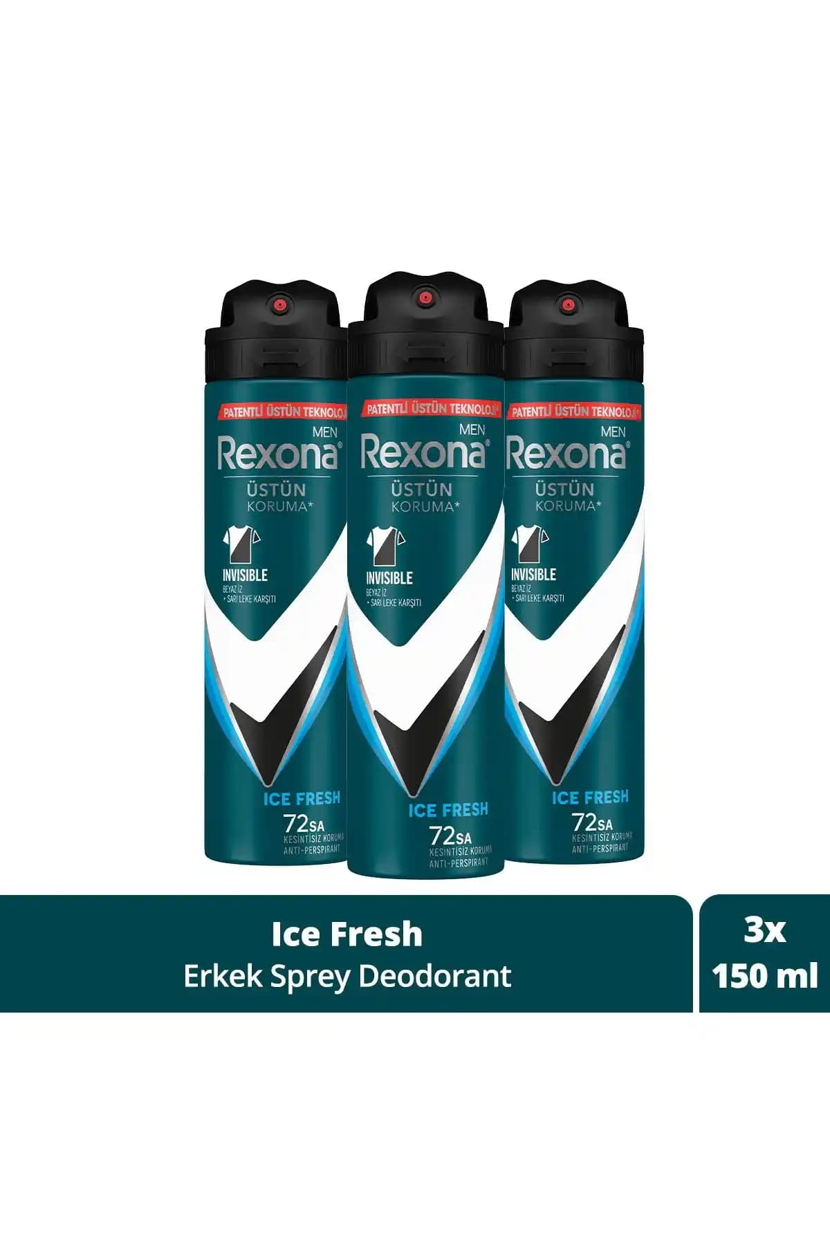 Rexona Men Erkek Sprey Deodorant: 72 Saat Süren Kesintisiz Koruma ve Tazelik