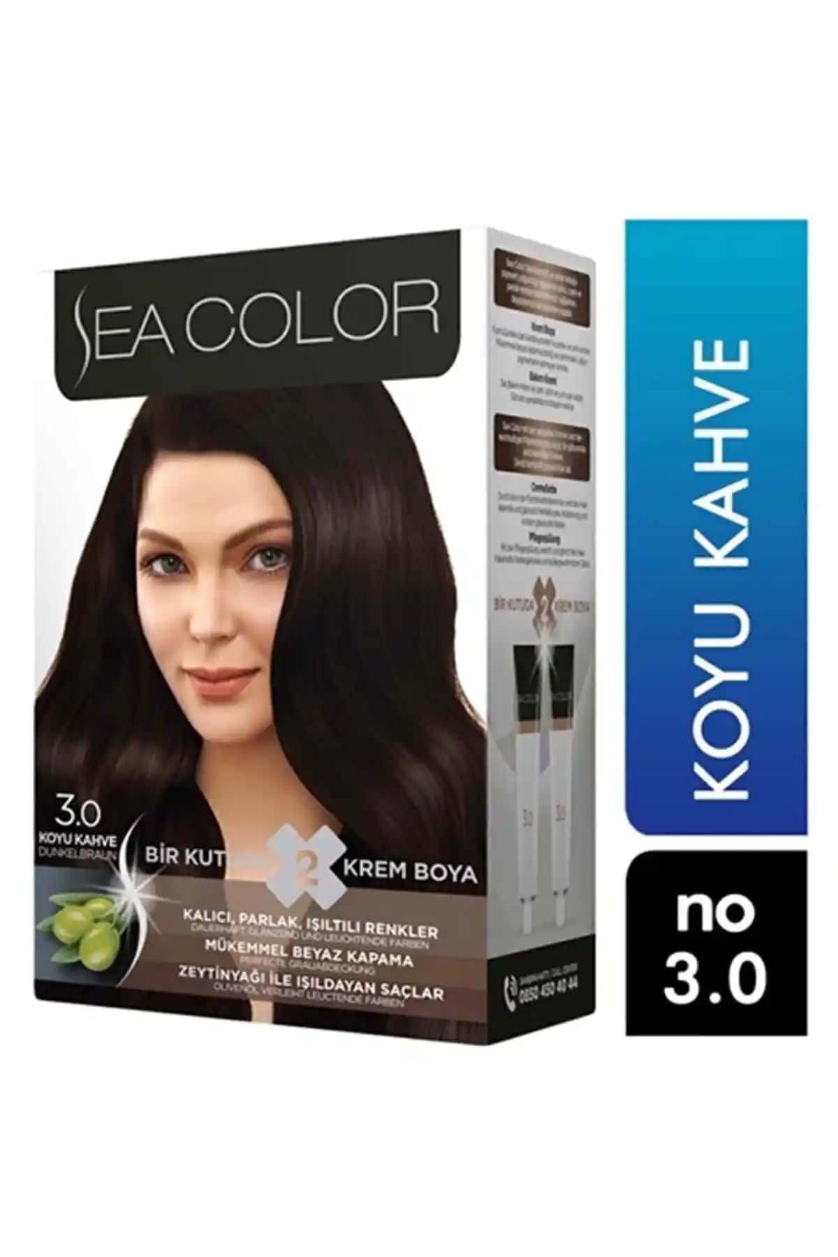 Sea Color Kit Saç Boyası-3.0: Koyu Kahve Renk ile Saçınıza Derinlemesine Bir Yenilik