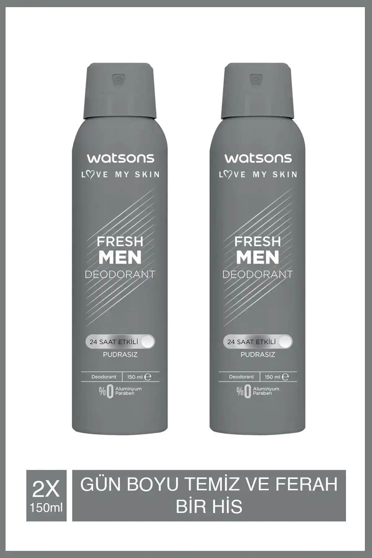 Watsons Fresh Men Pudrasız Deodorant Sprey: Etkili ve Ekonomik Seçenekler Sunuyor