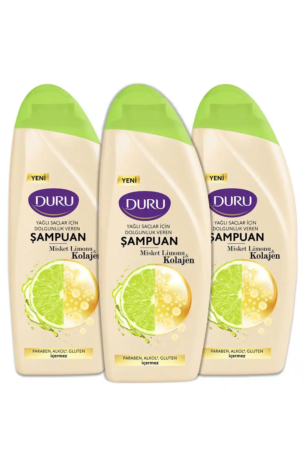 Duru Misket Limonu ve Kolajen ile Yağlı Saçlar için Gelişmiş Şampuan