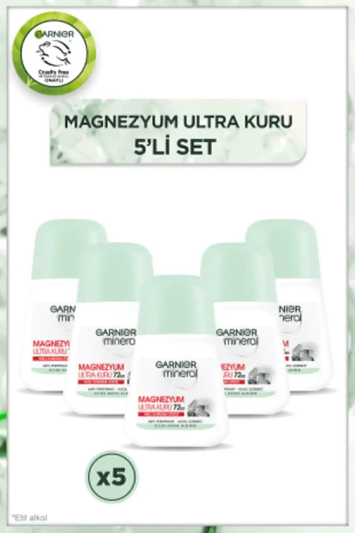 Garnier Mineral Magnezyum Ultra Kuru Roll-On Deodorant Seti: Uzun Süreli Koruma ve Tazelik