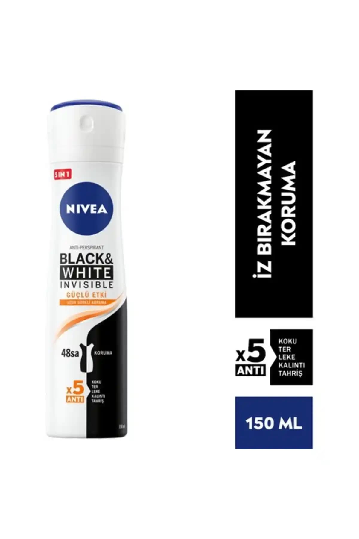 NIVEA Kadın Black White Güçlü Etki Sprey Deodorant: Etkili ve Ferahlatıcı Çözüm