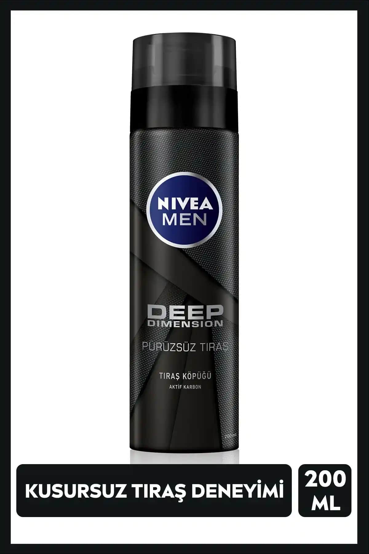 NIVEA Men Erkek Tıraş Köpüğü Deep Dimension: Derinlemesine Temizlik ve Yumuşaklık