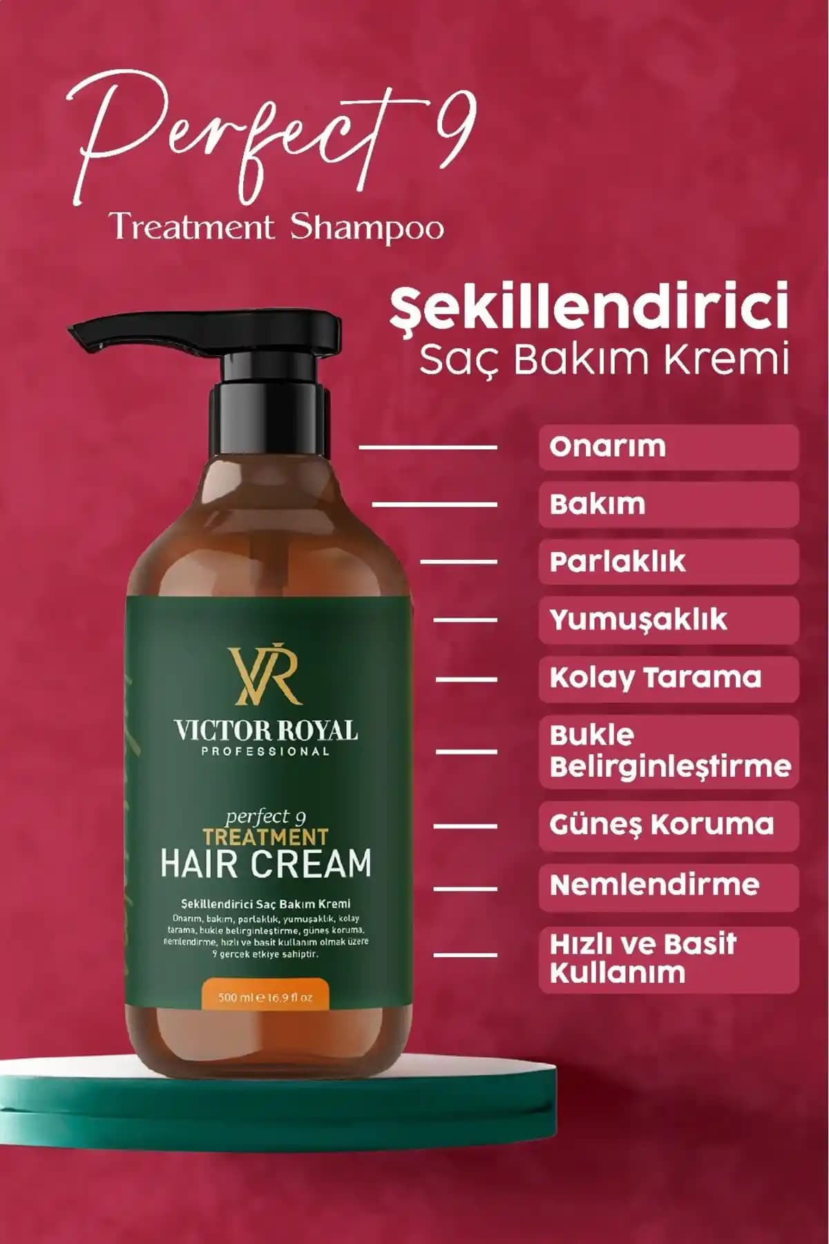 Victor Royal Bukle Belirginleştirici Kıvırcık ve Dalgalı Saçlar İçin Durulanmayan Krem