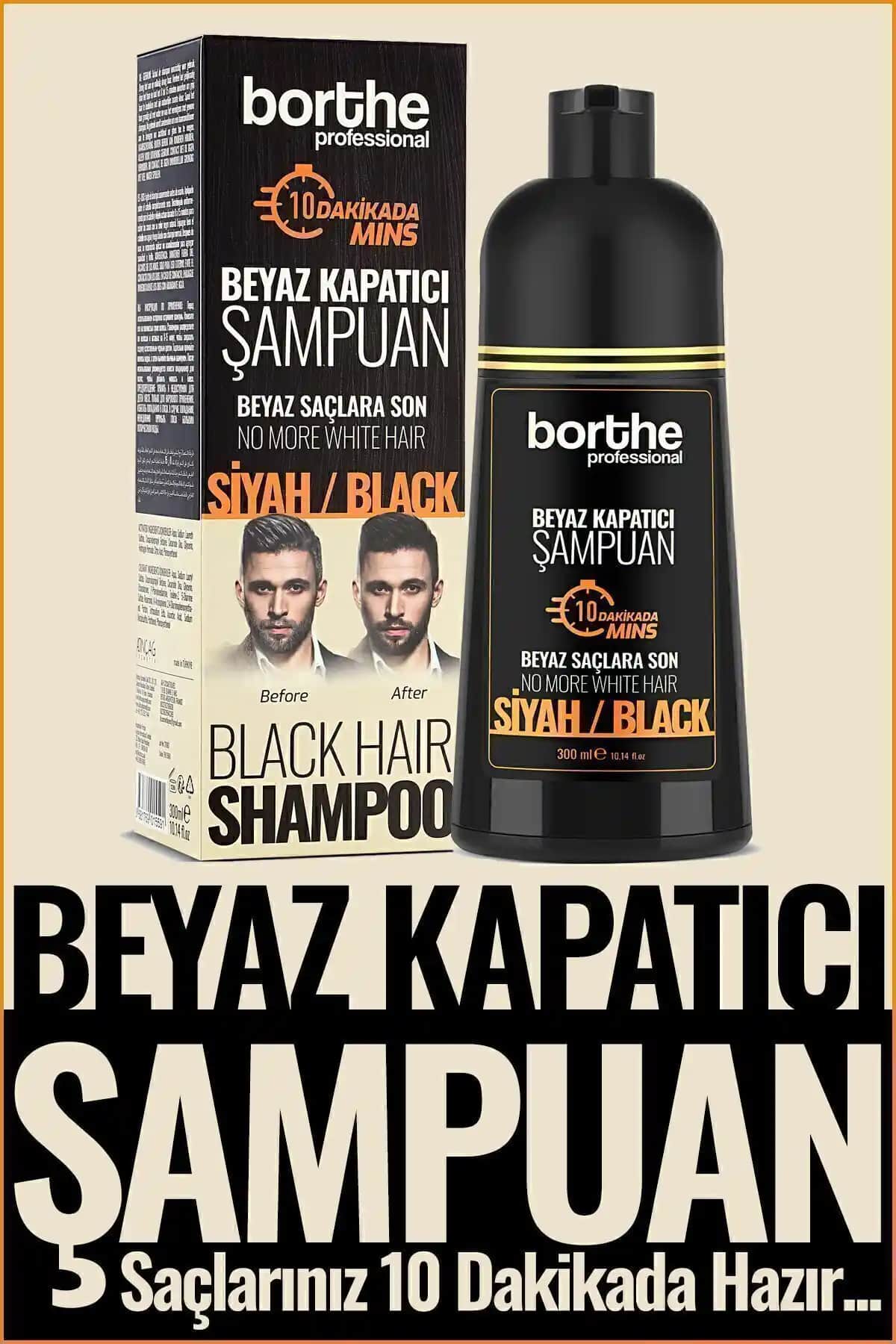 Borthe Saç Siyahlaştırıcı Şampuan ile Beyaz Saçları Görünümünüzden Çıkarın