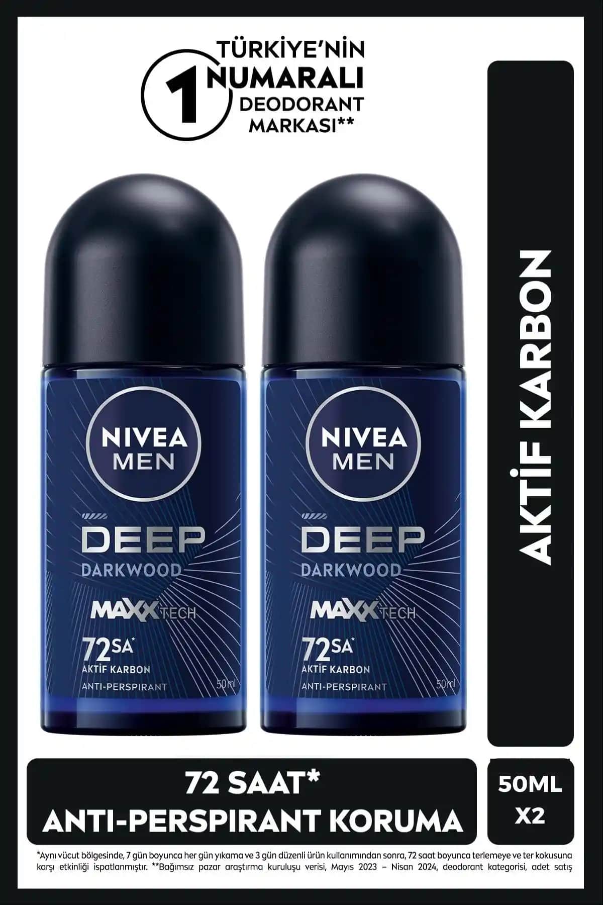 NIVEA MEN Erkek Roll-on Deodorant Deep Dimension ile Kesin Koruma Sağlayın