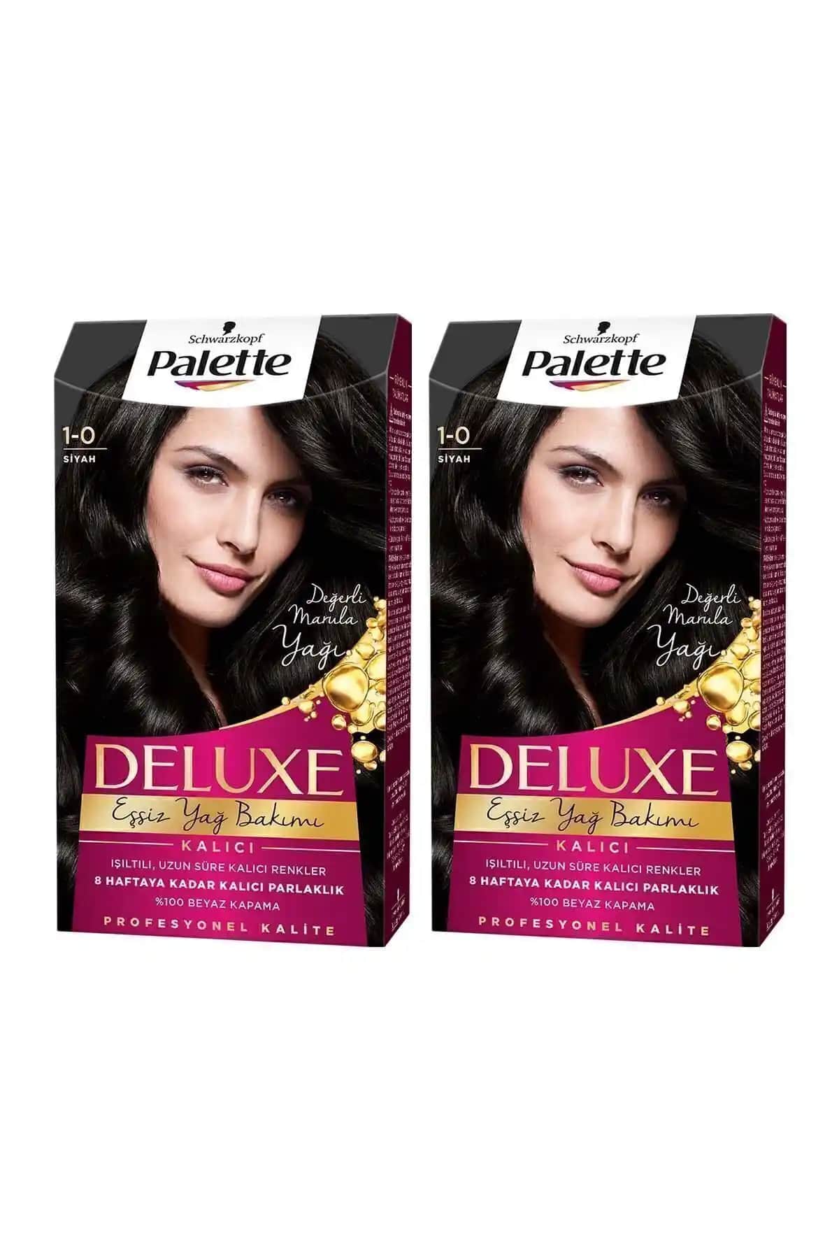 Palette Deluxe 1-0 Siyah ve 3-65 Çikolata Kahve Saç Boyası Karşılaştırması