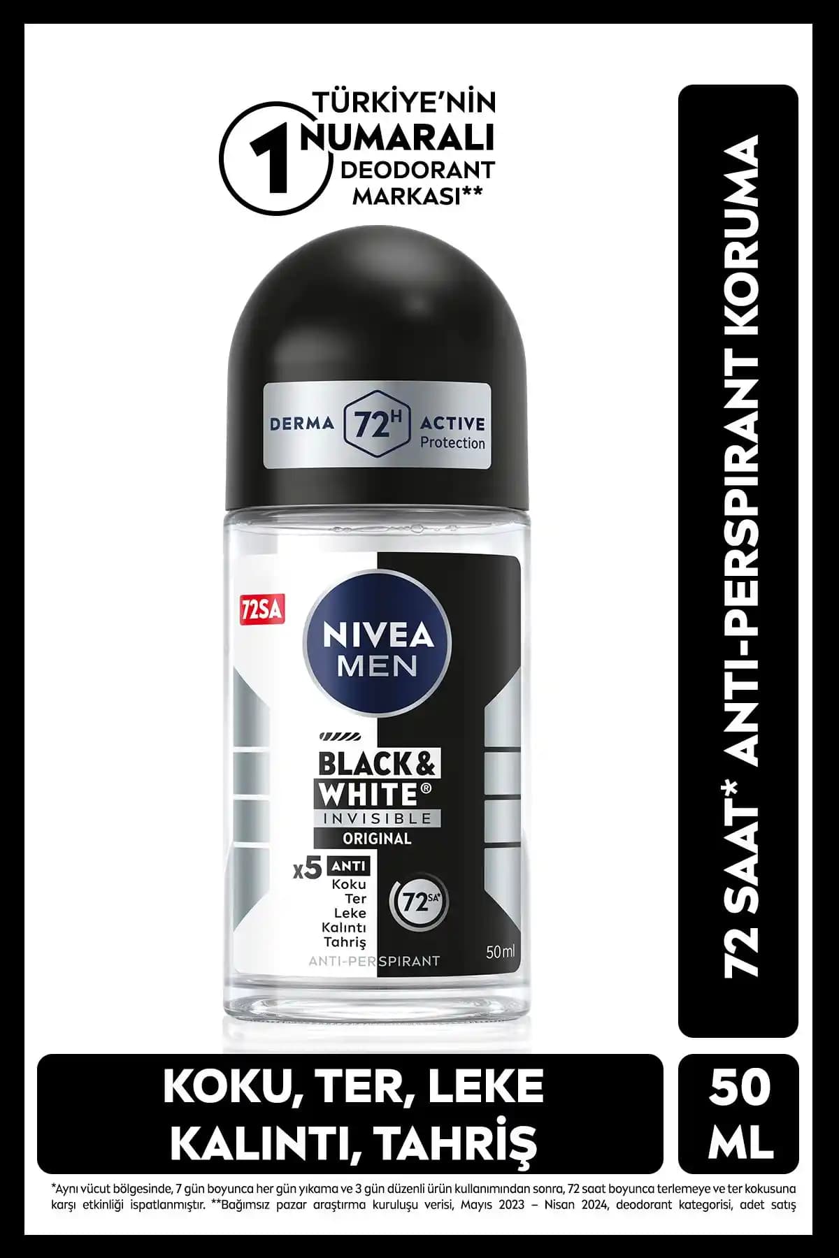 NIVEA Men Erkek Roll On Deodorant Black&White Invisible ve Fresh Active Karşılaştırması