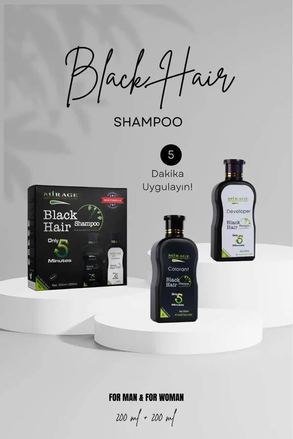 Mirage Siyah Saç Şampuanı ve Softto Plus Siyahlaştırıcı Şampuan Karşılaştırması
