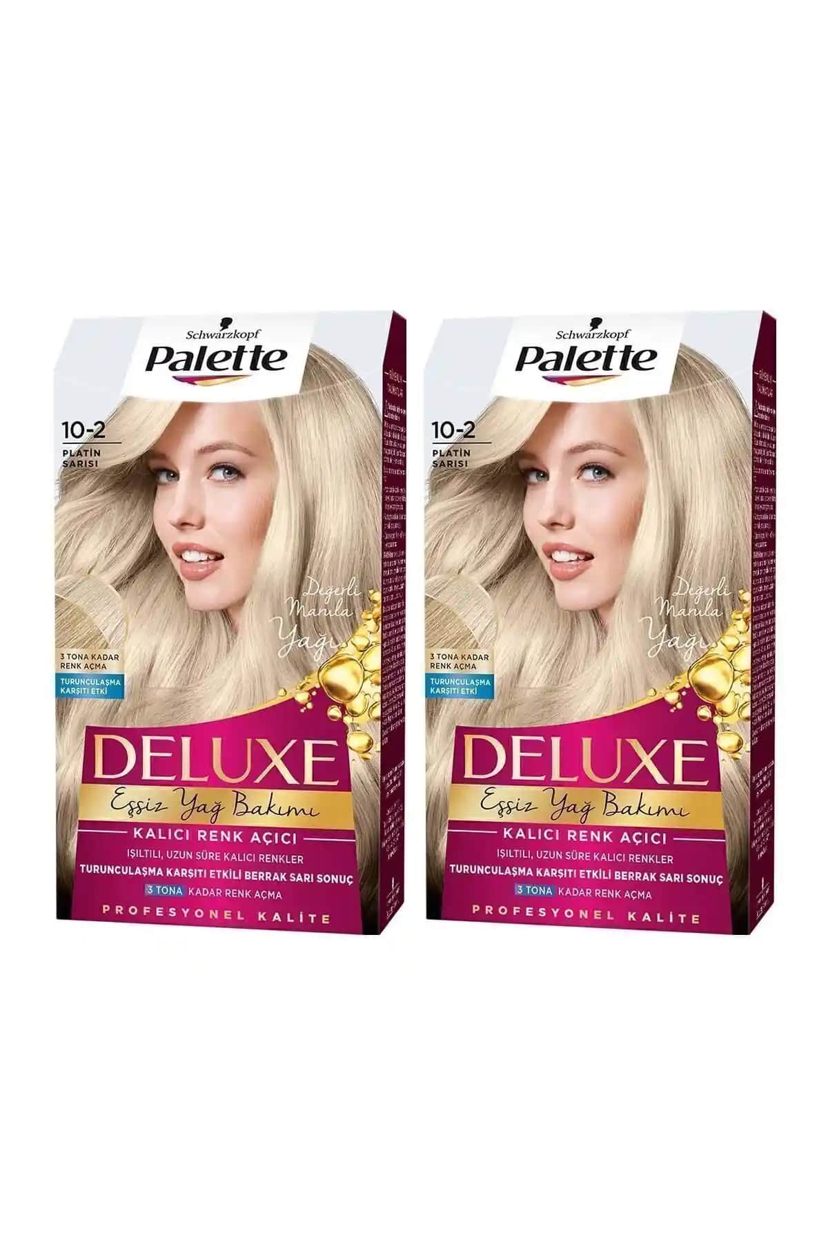 Palette Deluxe 10-2 Platin Sarısı ve 7-77 Yoğun Parlak Bakır Saç Boyası Karşılaştırması