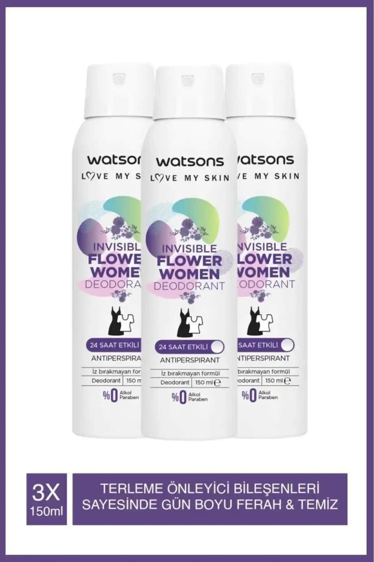 Watsons Invisible Flower ve Fresh Kadın Deodorantların Kapsamlı Karşılaştırması