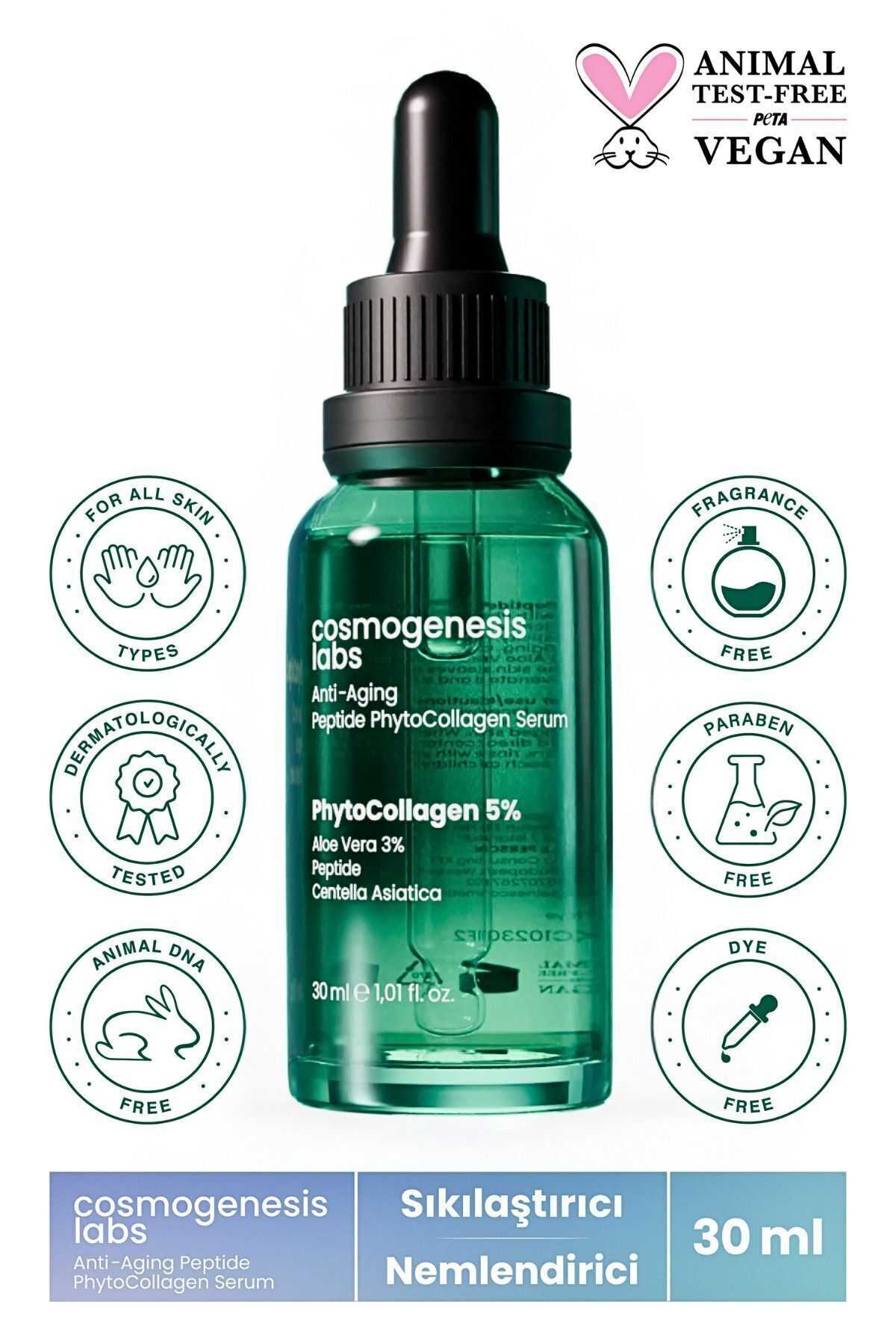 Yaşlanma Karşıtı Sıkılaştırıcı Bitkisel Kolajen Vegan Cilt Serumu 30ml (peptide Complex)