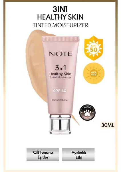 3 in 1 Healthy Skin Tinted Moisturizer SPF 50: Cilt Bakımında Devrim