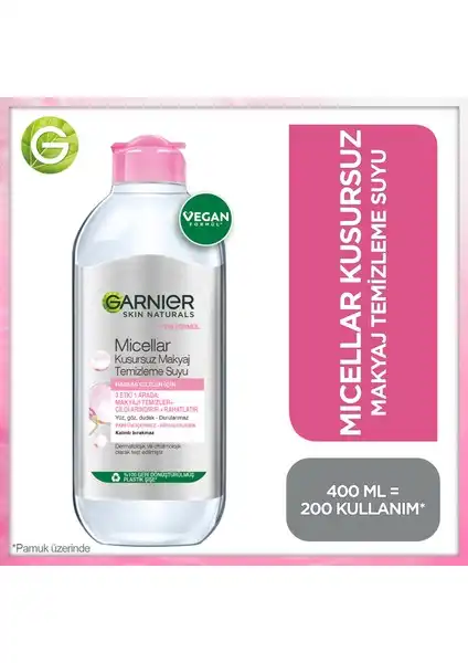 Garnier Micellar Temizleme Suyu: Hassas Ciltler İçin Etkili Seçim - 400 ml