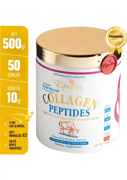 Kiperin Collagen: Doğal ve Yüksek Kaliteli Kolajen Takviyesi ile Cilt ve Saç Sağlığını Destekleyin