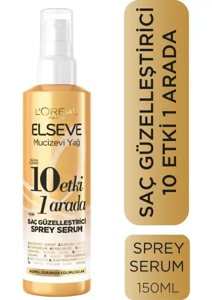 Mucizevi Yağ 10 Etki 1 Arada Saç Güzelleştirici Sprey Serum İncelemesi