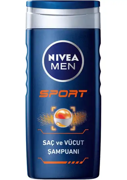 NIVEA Men Sport: Erkekler için 2’si 1 Arada Çişin Şampuan ve Duş Jeli