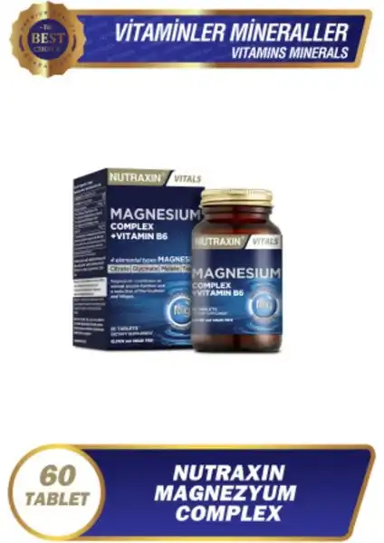 Nutraxin Magnezyum Complex Vitamin B6 ile Enerji ve Kas Sağlığınızı Destekleyin